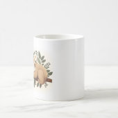 Lazy sloth sleeping on a branch cartoon verwandlungstasse (Mittel)