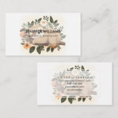 Lazy sloth sleeping on a branch cartoon visitenkarte (Vorne/Hinten)