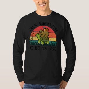 Lazy Sloth Snail Riding Turtle Slow Runningclub T-Shirt