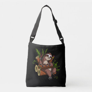 Lazy Sloth Sushi Lover Animal Tragetaschen Mit Langen Trägern