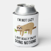 Lazy Sloth tut nichts Dosenkühler (Kanne Vorderseite)