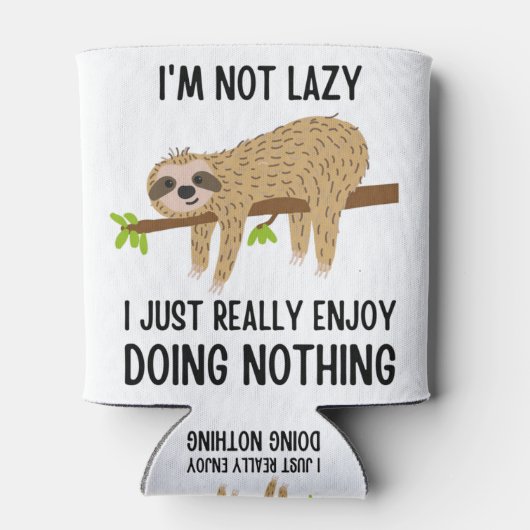 Lazy Sloth tut nichts Dosenkühler (Rückseite)