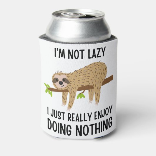 Lazy Sloth tut nichts Dosenkühler (Kanne Rückseite)