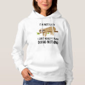 Lazy Sloth tut nichts Hoodie (Vorderseite)