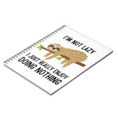 Lazy Sloth tut nichts Notizblock (Linke Seite)