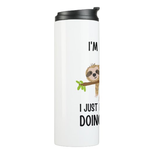 Lazy Sloth tut nichts Thermosbecher (Nach links gedreht)