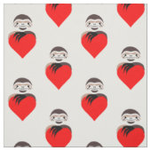 Lazy Sloth umarmt eine rote Liebe Stoff (Muster)