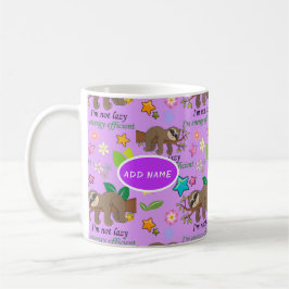 Lazy Sloth Violet Orchid Purple Flowers | Herz Kaffeetasse