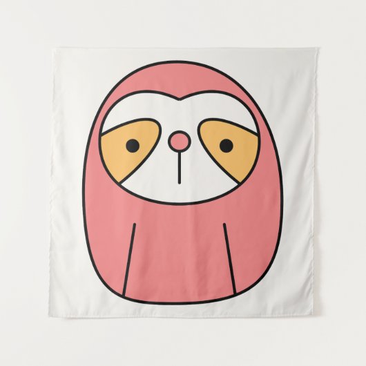 Lazy Sloth Wandteppich (Vorderseite)