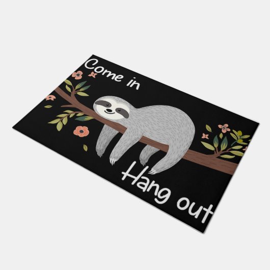 Lazy Sloth Welcome Doormat - Indoor Fußmatte (Schrägansicht)