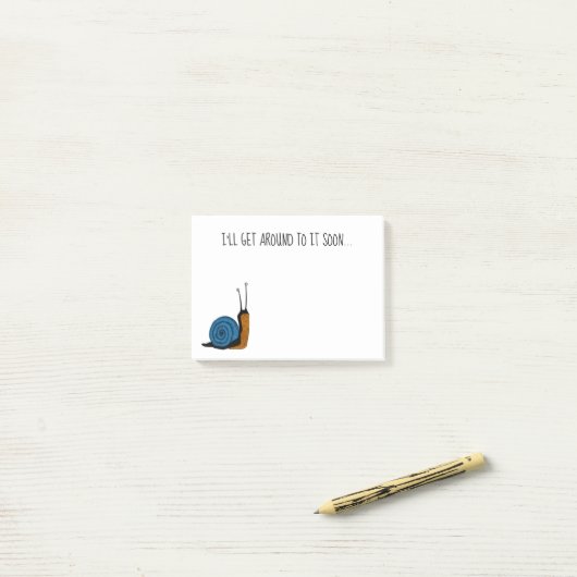 Lazy Snail Sticky Notes Post-it Klebezettel (Auf Schreibtisch)