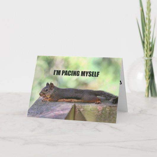 Lazy Squirrel Foto Karte (Vorderseite)