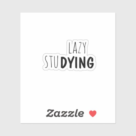 Lazy Studies, trendy ästhetisch Aufkleber (Blatt)
