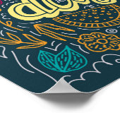 Lazy Summer Days Retro Poster (Ecke)