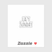 Lazy Sunday, ästhetisch Aufkleber (Blatt)