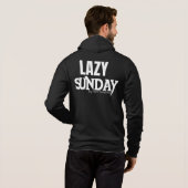 Lazy Sunday Basic Zip up B&W mit Backhoodie Hoodie (Schwarz voll)