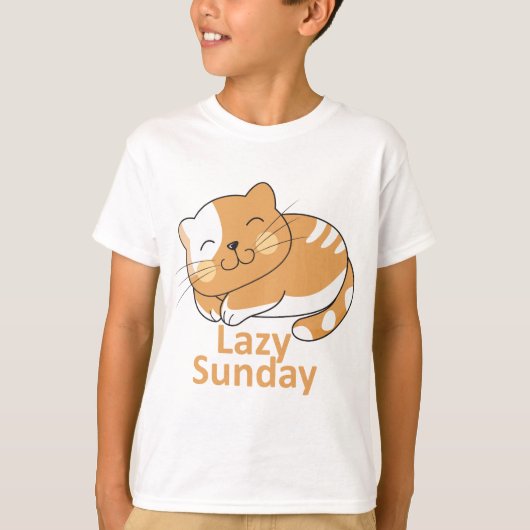 "Lazy Sunday, Happy Heart T-Shirt (Vorderseite)
