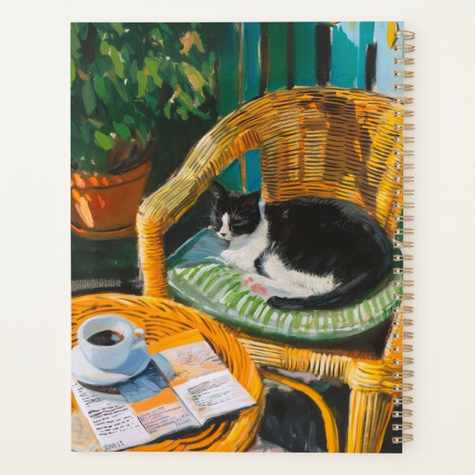 Lazy Sunday Morning | Gemütliches Cat & Coffee-Gem Planer (Rückseite)