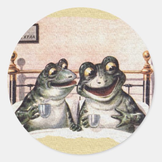 Lazy Sunday Morning Runder Aufkleber (Vorderseite)