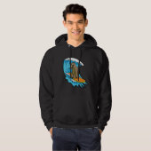 Lazy Surfen Sloth Surfer Surfboard Wave Riding Hoodie (Vorne ganz)