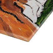 Lazy Tiger Personalisiert Schneidebrett (Ecke)