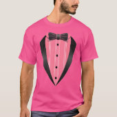 Lazy Tuxedo Pink Kostüm Easy Bow Krawatte Outfit C T-Shirt (Vorderseite)