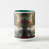 Lazy und glücklicher roter Cat in Luxusbath Tasse (Zentrum)