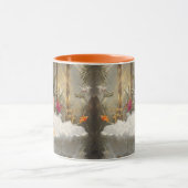 Lazy und glücklicher roter Cat in Luxusbath Tasse (Zentrum)