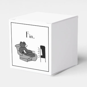 Lazy Vater Bear Cartoon mit "Fin", Noir Movie Joke Geschenkschachtel