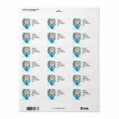 'Lazy Water' Adressaufkleber (Vorne)