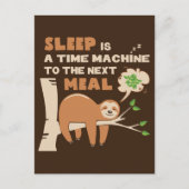 Lazybone Sloth, die Lieben zu essen & köstliche Sp Postkarte (Vorderseite)