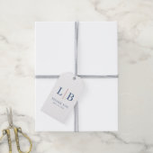 LB Dankbarkeit Navy Serif Geschenkanhänger (Mit Garn)