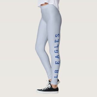 LB Eagles Blue Gray School Spirit Wear Leggings