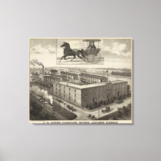LB Johns' Carriage Works, Abilene, Kansas Leinwanddruck (Vorderseite)