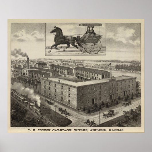 LB Johns' Carriage Works, Abilene, Kansas Poster (Vorne)