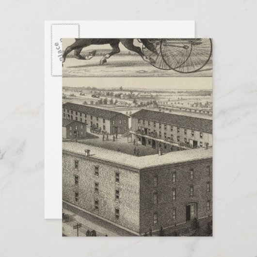 LB Johns' Carriage Works, Abilene, Kansas Postkarte (Vorne/Hinten)