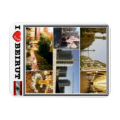 LB Libanon - Beirut - I Liebe Mosaik - Magnet (Horizontal)