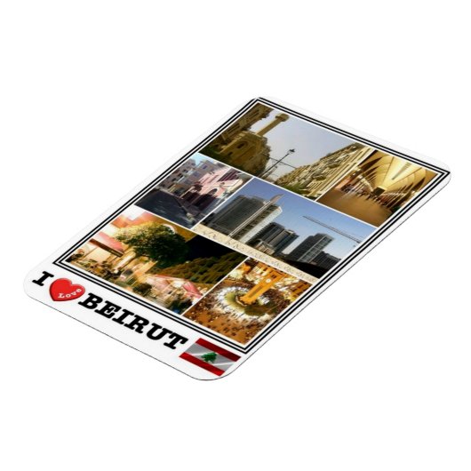 LB Libanon - Beirut - I Liebe Mosaik - Magnet (Linke Seite)