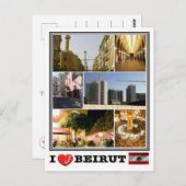 LB Libanon - Beirut - Postkarte (Vorne/Hinten)