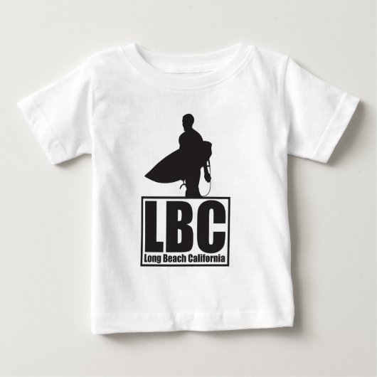 LBC - Surf - Schwarz Baby T-shirt (Vorderseite)