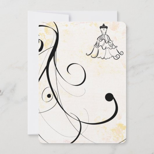 LBD Bachelorette Einladungen (Rückseite)