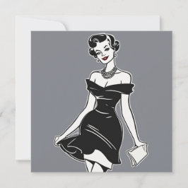 LBD Black Beauty Card: Unvergessliche Eleganz Einladung