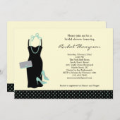 LBD Bridal-Dusche Einladung (Vorne/Hinten)