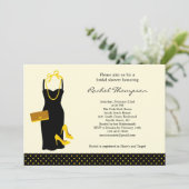 LBD Bridal-Dusche Einladung (Stehend Vorderseite)