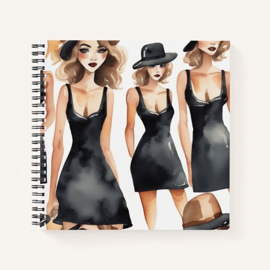 LBD Diva Notebook - Little Black Dress Journal Notizblock (Vorderseite)