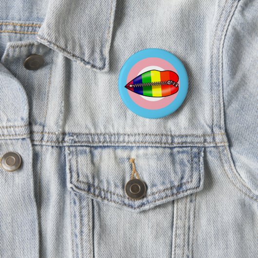 LBGTQ Lippen schweigen Button (Beispiel)