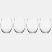 LBGTQ/Non-Binary Wedding Trinkbehälter Set Weinglas Ohne Stiel (Links)