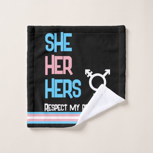 LBGTQ Pronoun Transgender She Her Hers Waschlappen (Waschlappen)