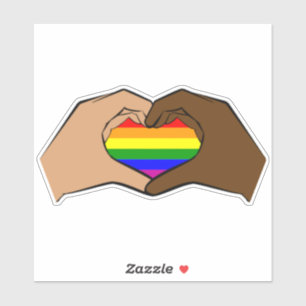 LBGTQ+-Stolz für Herz Aufkleber