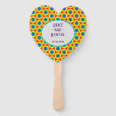 LBGTQA+ Rainbow Circle Design Fächer (Vorderseite)